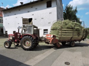 Heuernte auf dem Bauernhof